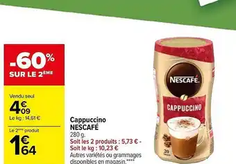 Carrefour Cappuccino nescafé offre
