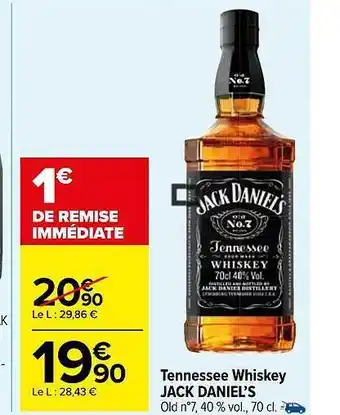 Carrefour Market Tennessee whiskey jack daniel's offre