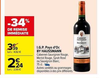 Carrefour I.g.p. pays d'oc by haussmann offre