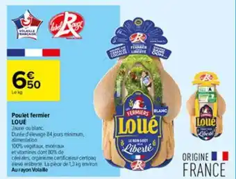 Carrefour Contact Poulet fermier loué offre
