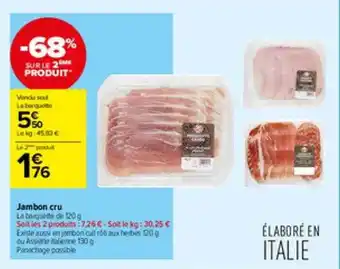 Carrefour Contact Jambon cru offre
