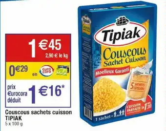 Cora x Carrefour Couscous sachets cuisson tipiak offre