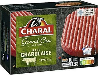 Casino Supermarchés Steak haché Grand Cru de Charal Race Charolaise surgelé 12% M.G. offre