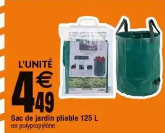 Cora x Carrefour Sac de jardin pliable 125l offre