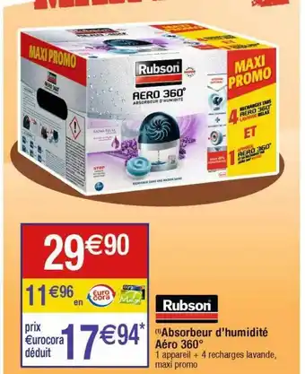 Cora x Carrefour Absorbeur d'humidité aéro 360° rubson offre