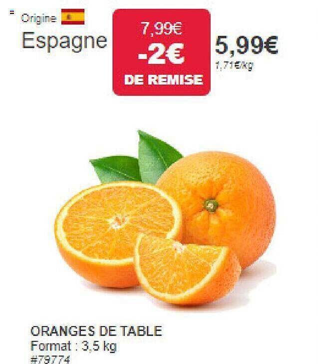 Promo Oranges de table chez Costco