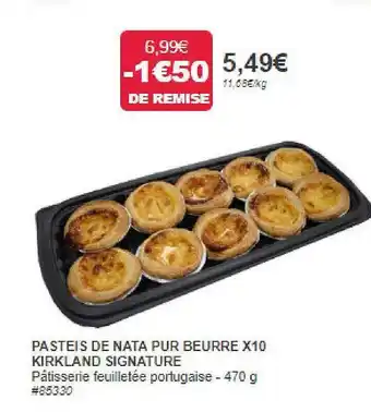 Costco Pasteis de nata pur beurre x10 kirkland signature offre
