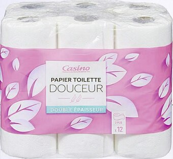 Casino Supermarchés Bon plan sur le papier toilette Douceur Double épaisseur Blanc CASINO offre