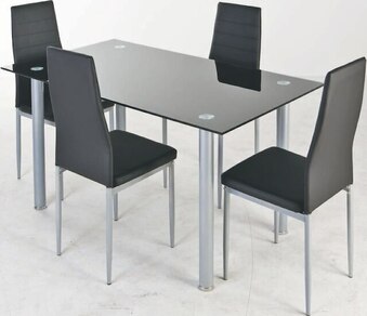 Conforama SET TABLE + 4 CHAISES FEATURING offre