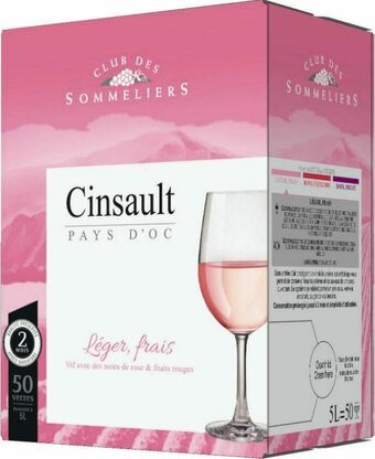 Géant Casino IGP Pays d’Oc Cinsault rosé CLUB DES SOMMELIERS offre