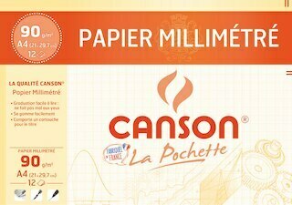 Bureau Vallée LOT DE POCHETTES PAPIER CALQUE 12F A4 - 70 GR + PAPIER MILLIMÉTRÉ 12F A4 - 90 GR offre