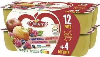Géant Casino MATERNE Pomme/Pomme Fraise/Pomme Myrtille/Pomme Framboise offre