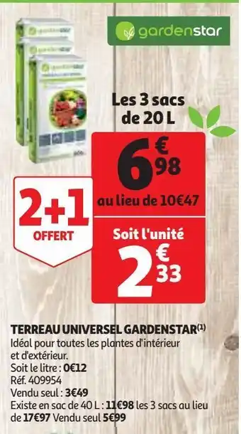 Auchan Terreau universel gardensta offre