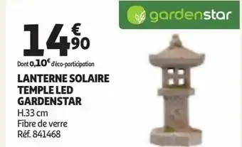 Auchan Lanterne solaire temple led gardenstar offre