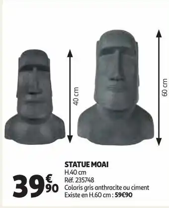 Auchan Statue moai offre