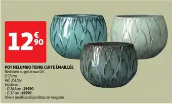 Auchan Pot nelumbo terre cuite émaillée offre