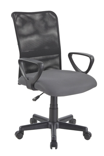 Bureau Vallée FAUTEUIL SAMARA EN MAILLE GRIS ET NOIR offre