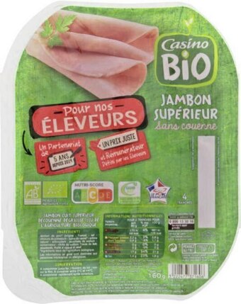 Géant Casino Jambon supérieur découenné dégraissé offre