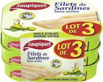 Géant Casino Filets de sardines à l’huile d’olive vierge extra offre