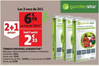 Auchan Supermarché Terreau universel gardenstar offre