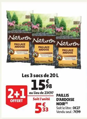 Paillis d'ardoise noir