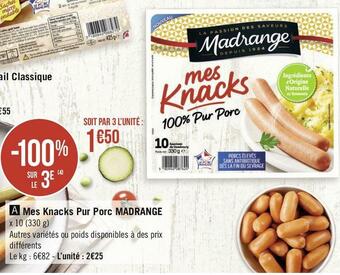 Mes Knacks Pur Porc