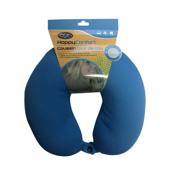 Tour de cou à mémoire de forme et microbilles HAPPY CONFORT bleu