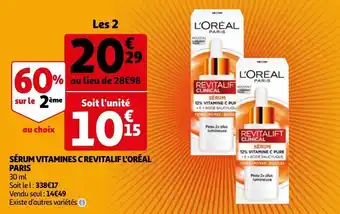 Auchan Supermarché Sérum vitamines c revitalif l'oréal paris offre