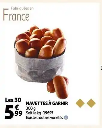 Auchan Navettes à garnir offre