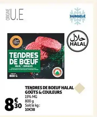 Auchan Tendres de bœuf halal goûts & couleurs offre