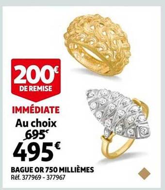 Auchan Bague or 750 millièmes offre