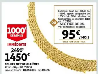 Auchan Collier or 750 millièmes offre