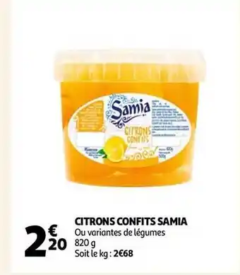Auchan Citrons confits samia offre