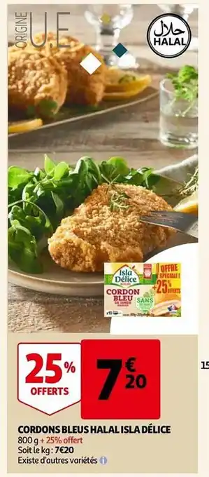 Auchan Cordons bleus halal isla délice offre