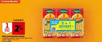 Auchan Pâtes cuisson rapide panzani offre