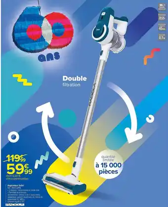 Carrefour Aspirateur balai radiola offre