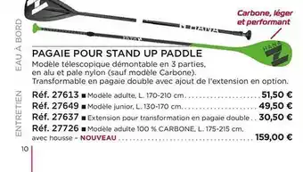 Pagaie pour stand up paddle