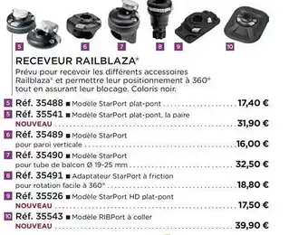 Uship Receveur railblaza offre