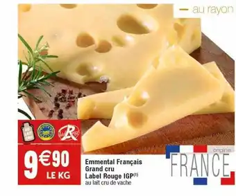Cora x Carrefour Emmental français grand cru label rouge igp offre