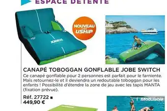 Uship Canapé toboggan gonflable jobe switch offre