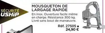 Mousqueton de largage rapide