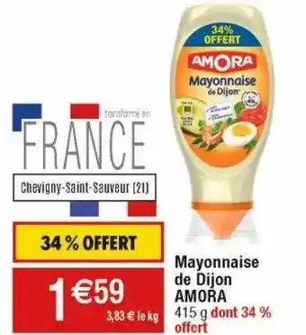 Cora x Carrefour Mayonnaise de dijon amora offre