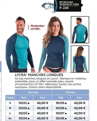 Lycra manches longues