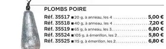 Plombs poire