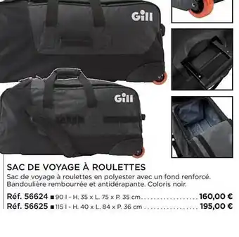 Sac de voyage Ă roulettes gill