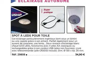 Spot à leds pour toile