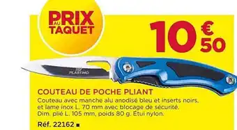 Couteau de poche pliant