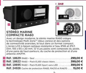 Stéréo marine compacte ra60