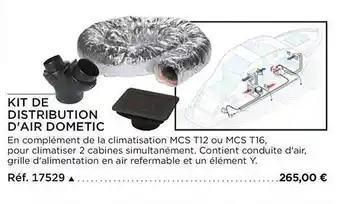 Kit de distribution d'air dometic