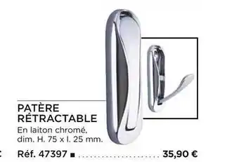 Patère rétractable